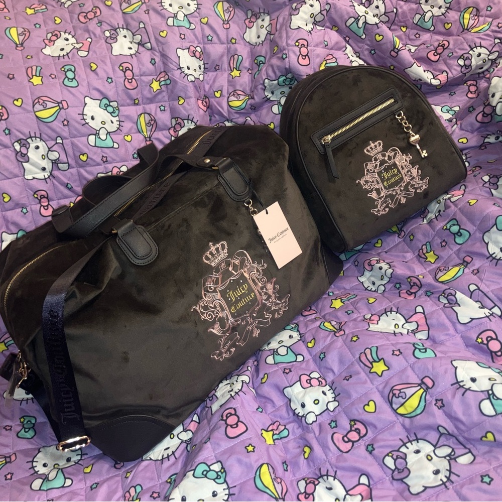 Juicy Couture Brown and pink Logo travel set